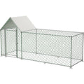 Large Walk-In Metal Chicken Coop and Poultry Cage (10x3x5-Foot)