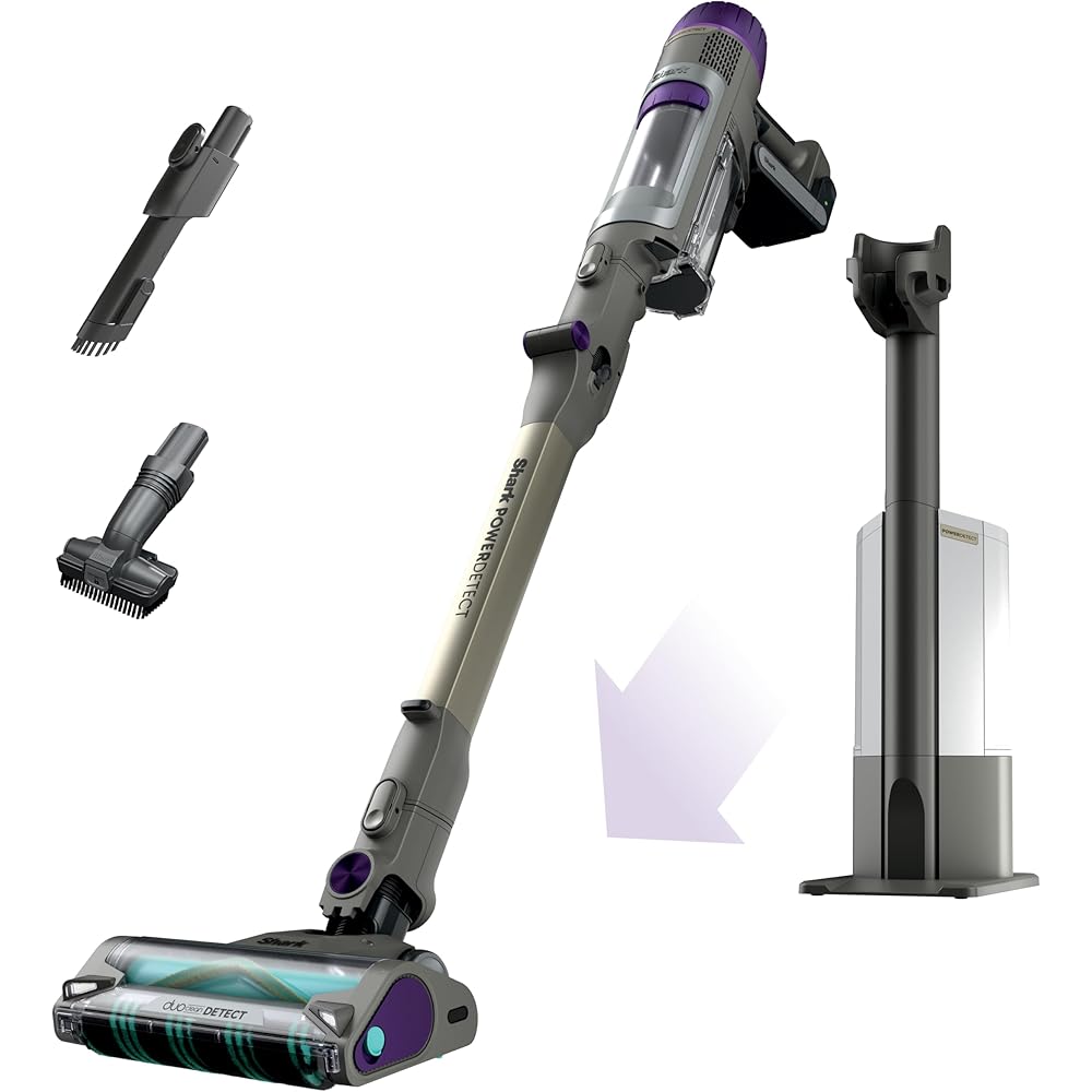 Shark Cordless Vacuum Cleaner with HEPA Filter, PowerDetect Clean &amp; Empty, Powerful Suction, Auto-Empty System, Pet Hair Pickup, Carpets &amp; Hardfloor, Dark Gray, IP3251