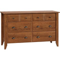 Sauder Shoal Creek 6 Bedroom Dresser Chest of Drawers, L60.0" x W16.73" x H35.04, Oiled Oak