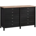 Sauder Cottage Road 6-Drawer Bedroom Dresser, Raven Oak Finish